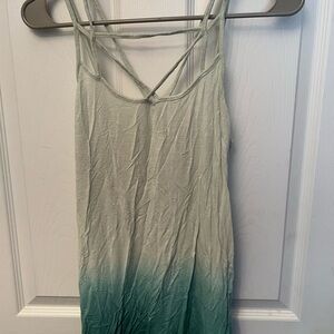American Eagle Green Ombre Strappy Tank Top
